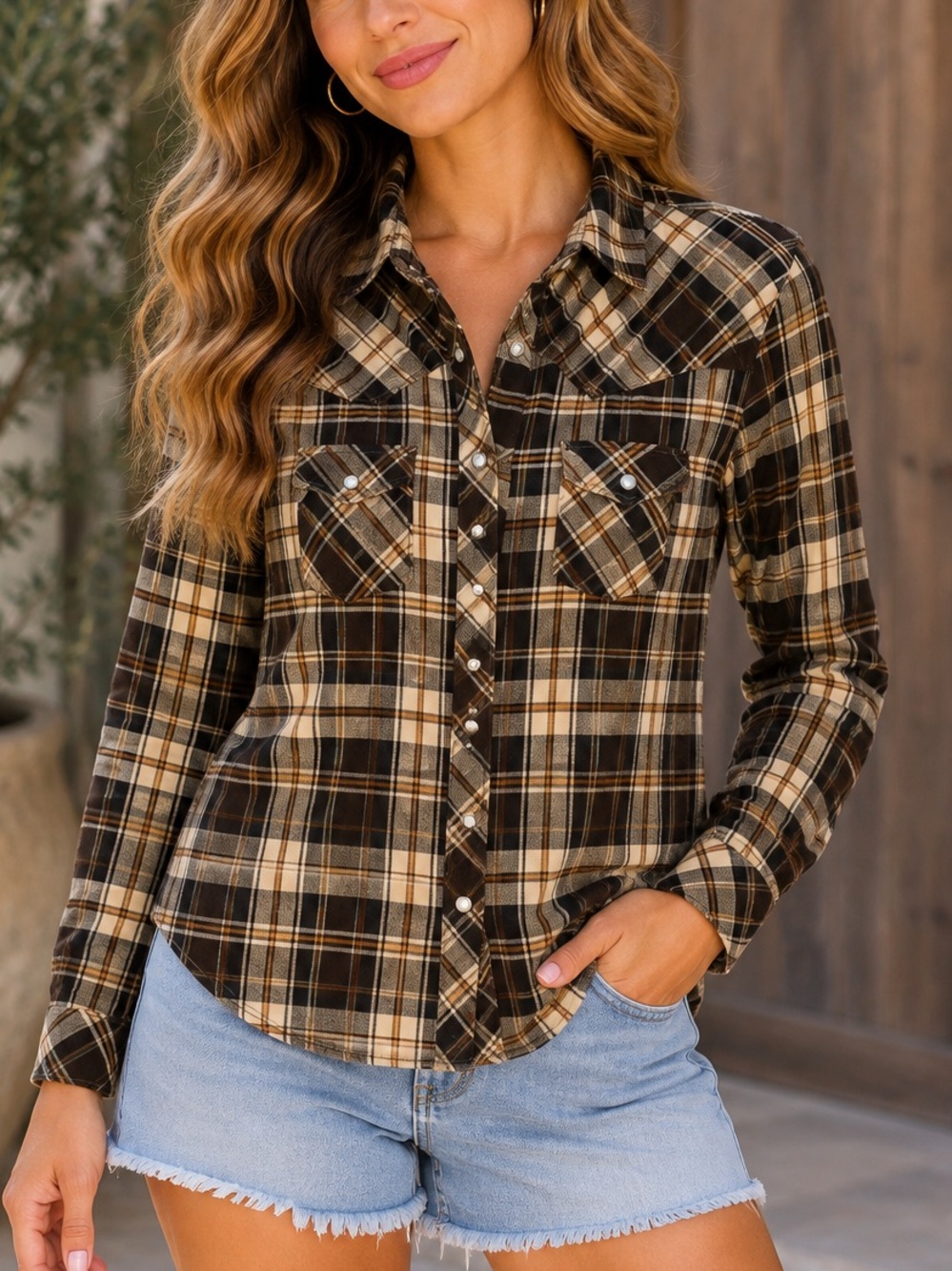 Active Western Cut Flannel Shirt